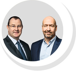 左 ： Axel Klarmeyer CEO BEGO Dental and Managing Director BEGO Medical右 : Jürgen Schultze