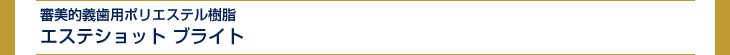 審美的義歯用ポリエステル樹脂エステショットブライト