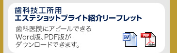 歯科技工所様用エステショットブライト紹介リーフレット